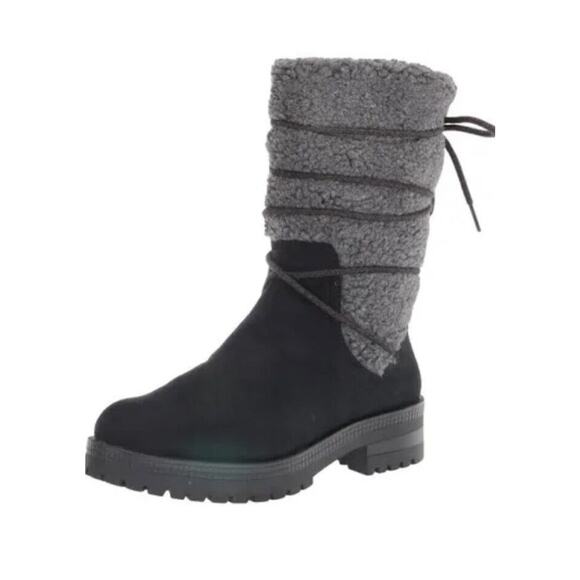 NEW LifeStride Saratoga Mid-Calf Winter Boot 758991-J Size 10 Black Gray warm